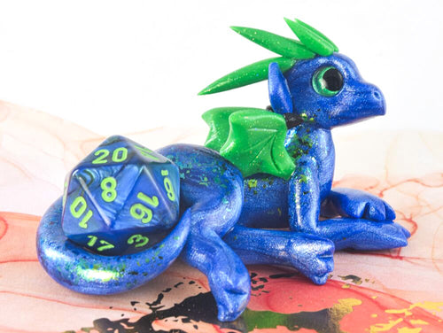 Blue and green dice dragon