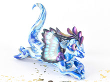 Load image into Gallery viewer, Feathered blue mokumegane dragon