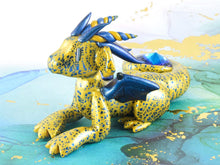 Load image into Gallery viewer, Gold and blue foil scaled dragon