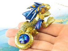 Load image into Gallery viewer, Gold and blue foil scaled dragon