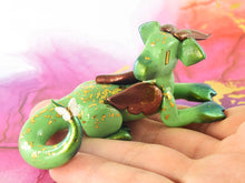 Load image into Gallery viewer, Green and gold butterfly dragon
