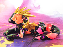Load image into Gallery viewer, Neon pink and black scrap dragon