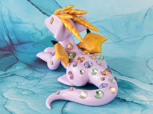 Pastel purple rhinestone dragon