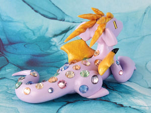 Pastel purple rhinestone dragon