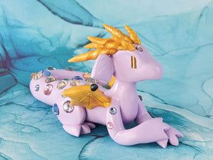 Pastel purple rhinestone dragon