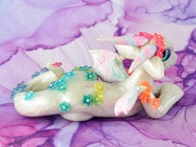 Load image into Gallery viewer, White pearl dragon with rainbow flowers