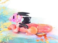 Load image into Gallery viewer, Pink and orange watercolor-style dragon