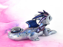 Load image into Gallery viewer, Silver and blue dichro dragon
