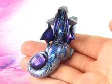 Load image into Gallery viewer, Silver and blue dichro dragon