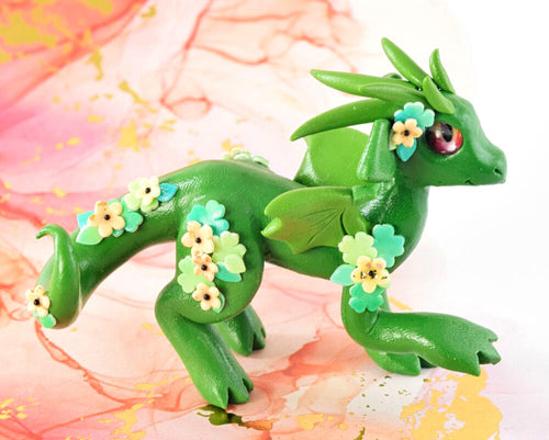 Standing green flower dragon